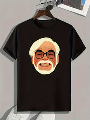 Benign Grandpa Portrait Print Men's Graphic T-shirt