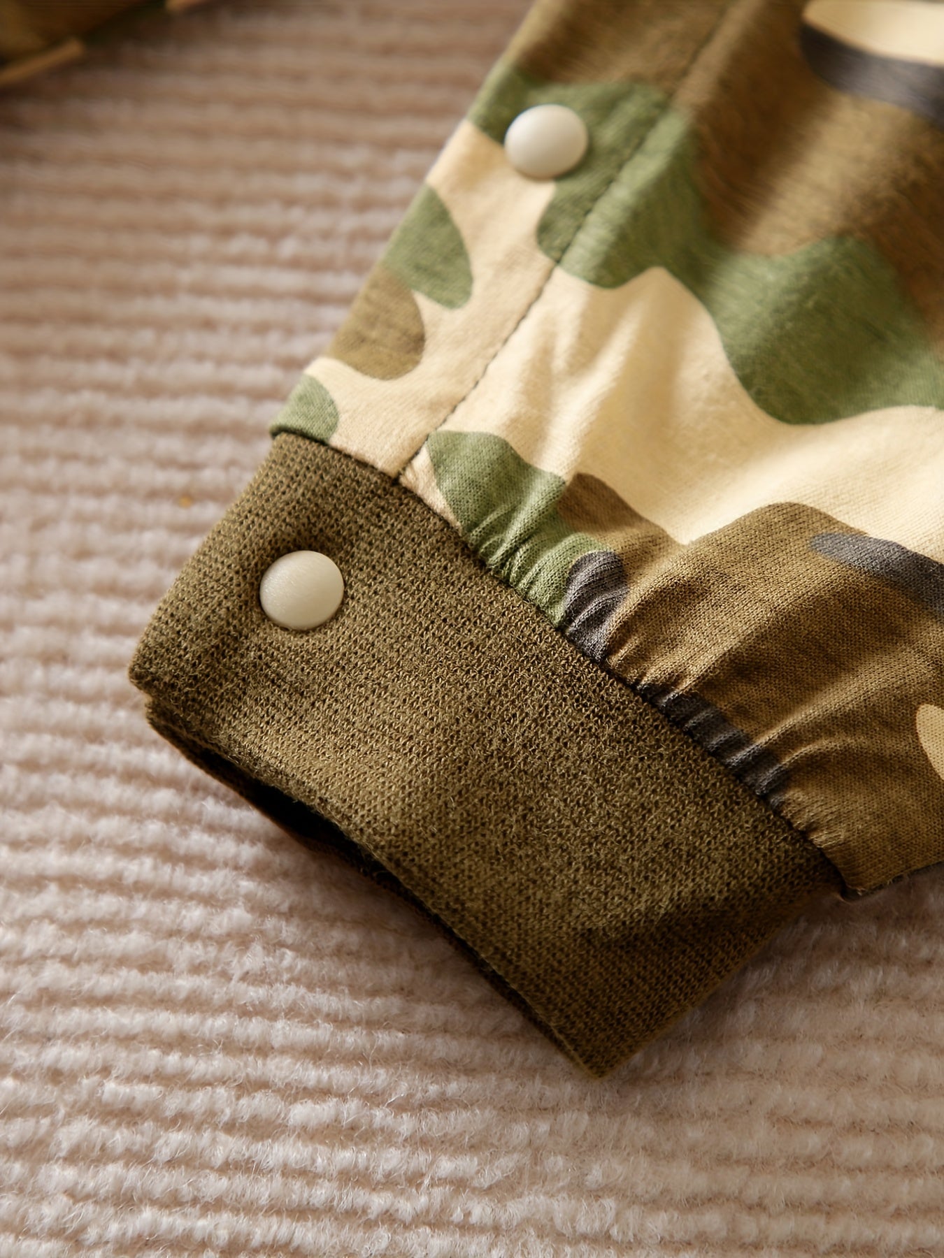 Cotton Camouflage Long Sleeve Romper Jumpsuit for Baby