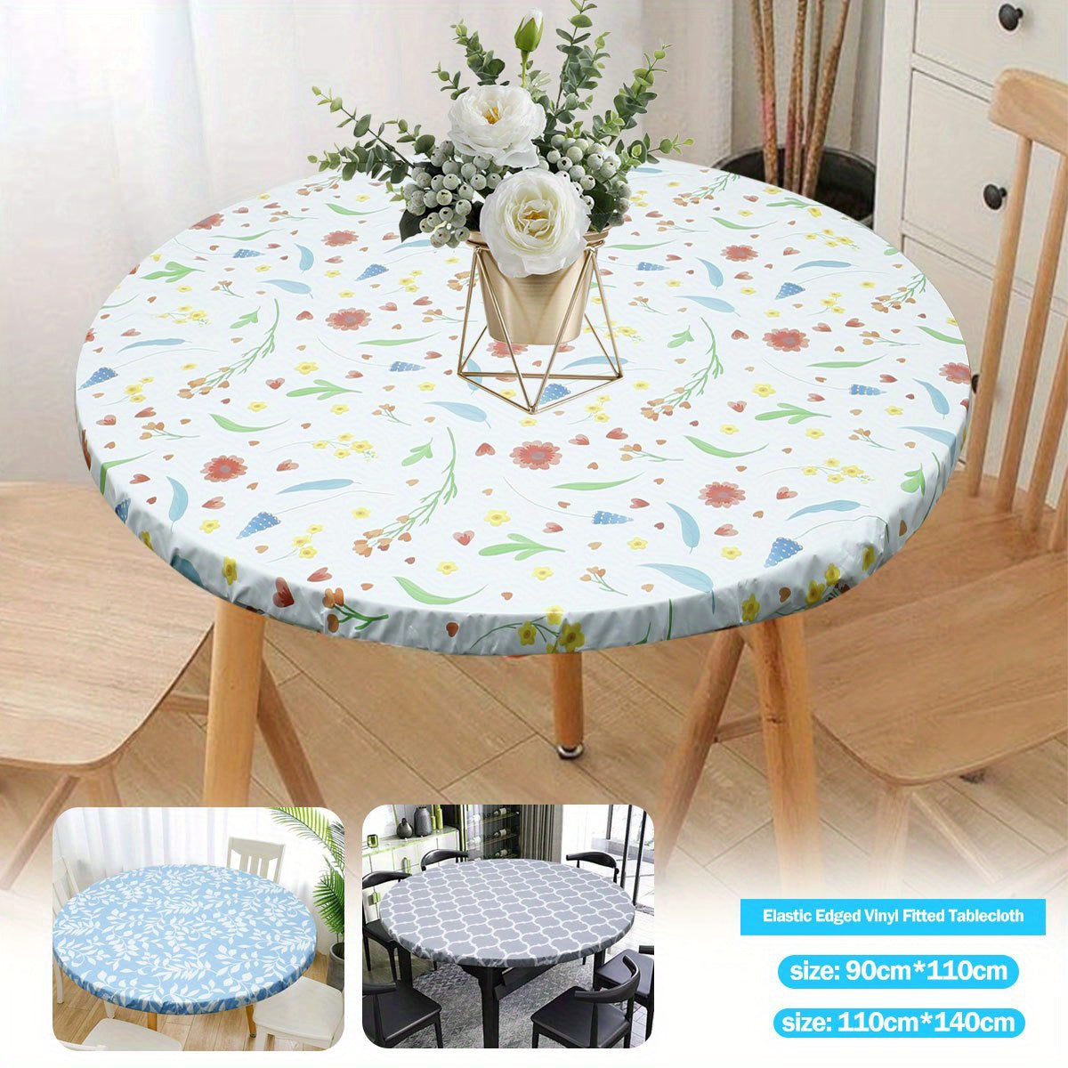 Polyester Elastic Table Cover Stretchable and Washable