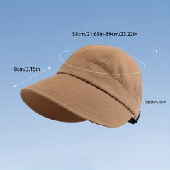 Casual Ponytail Sun Hat Wide Brim UV Protection Visor Hats For Women