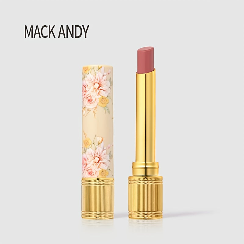 Velvet Red Lipstick Matte Moisturizing Soft Floral Lipstick