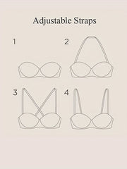 Solid Balconette Bra Comfy & Breathable Women's Lingerie