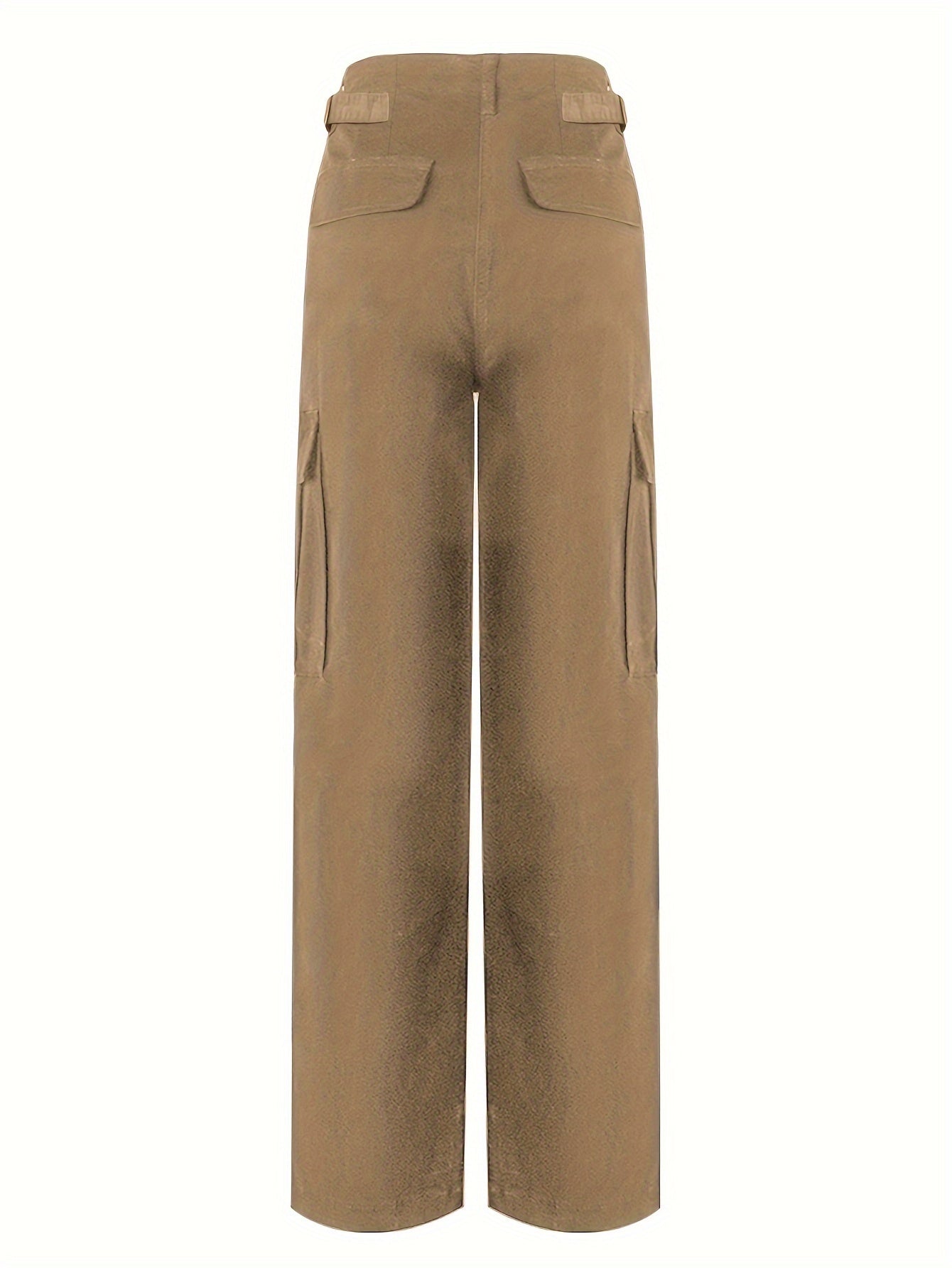 High Waist Cargo Pants Straight Leg Overalls Women