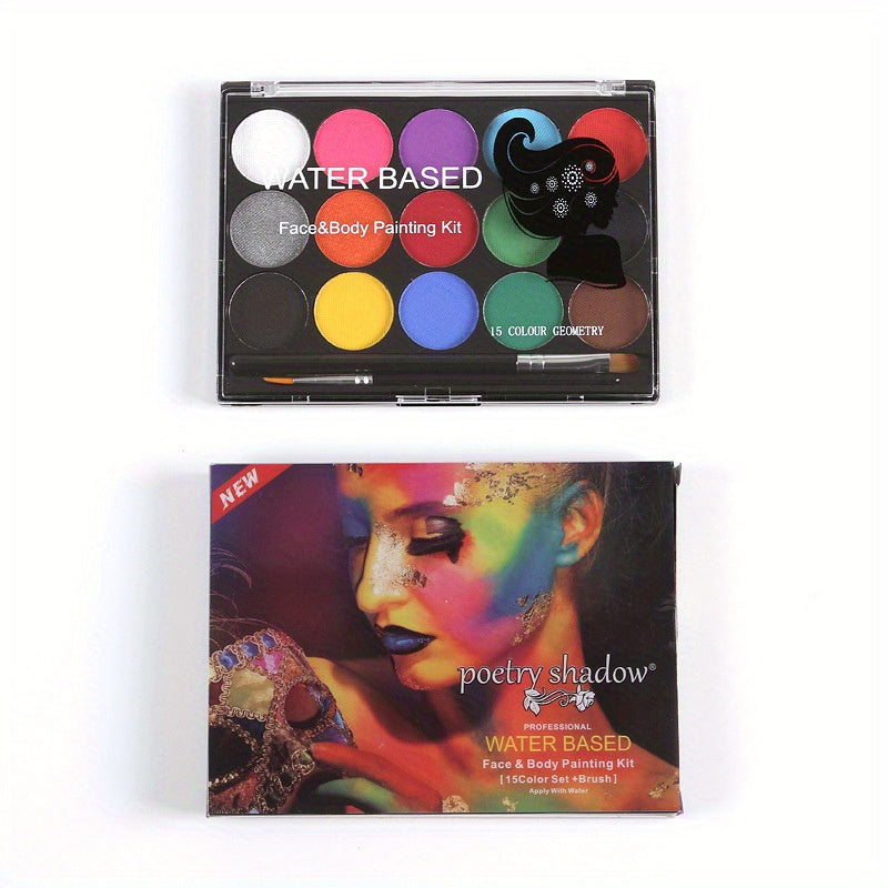 Face Painting Kit With Stencils Cosplay Makeup Palette