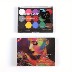 Face Painting Kit With Stencils Cosplay Makeup Palette