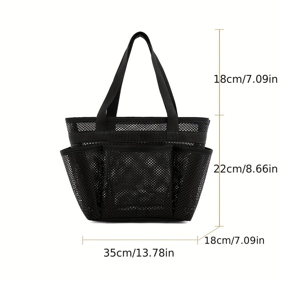 Large Capacity Mesh Beach Bag Multifunctional Foldable Handbag