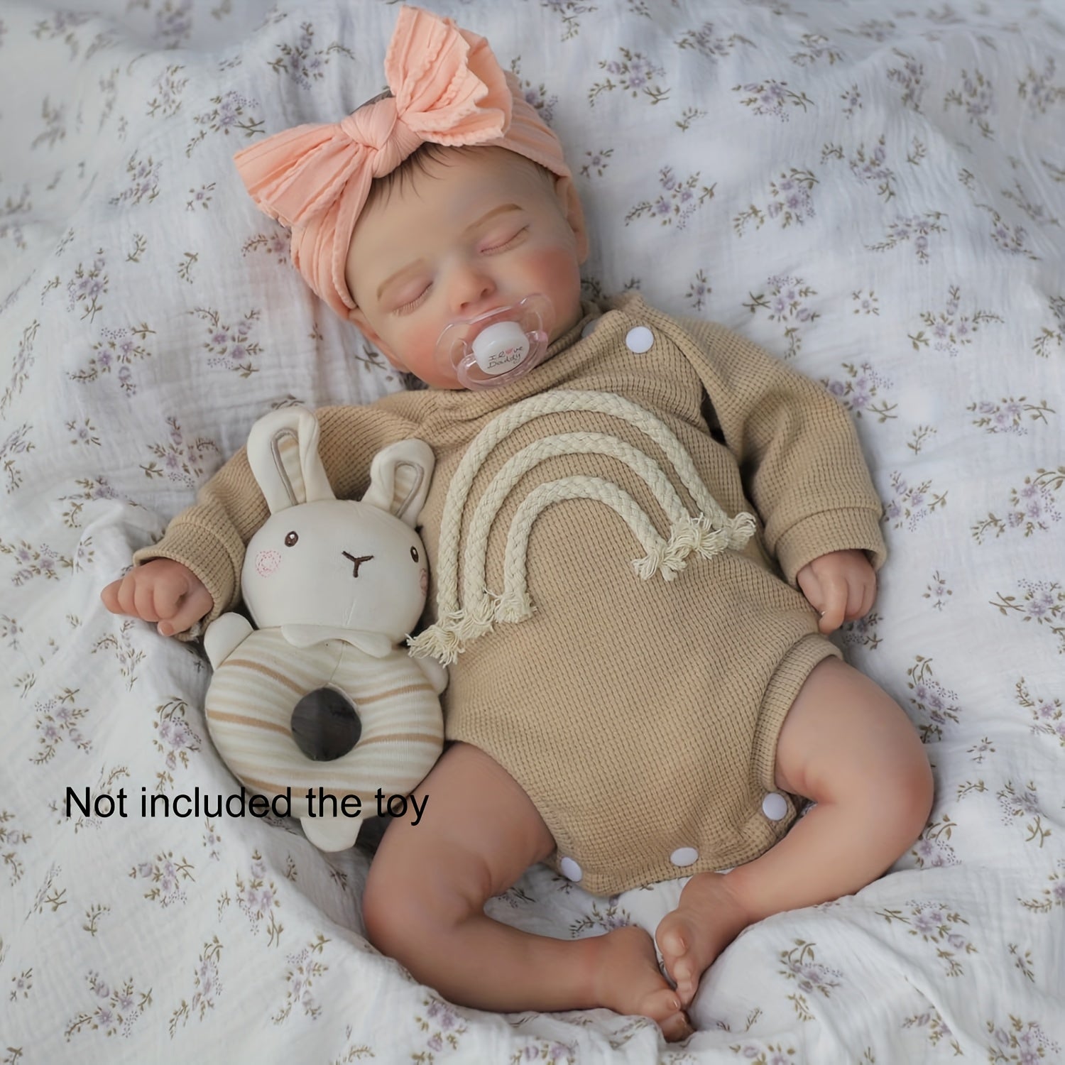 Realistic 18" Reborn Youngsters Girl Doll Hand Painted Hair Tan Outfit