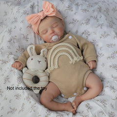 Realistic 18" Reborn Youngsters Girl Doll Hand Painted Hair Tan Outfit