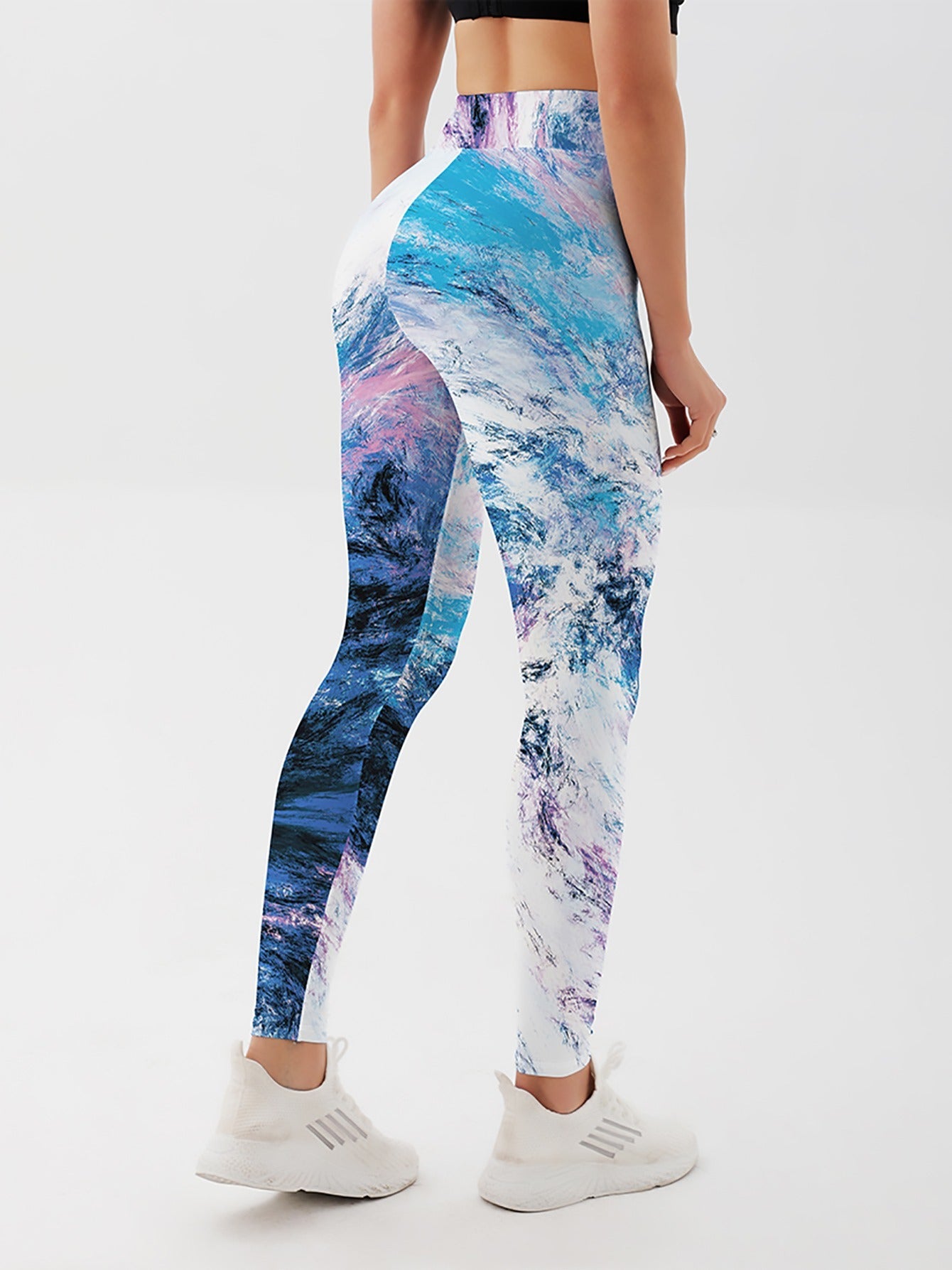 Colorful Print High Waist Yoga Leggings with Butt Lifting Effect