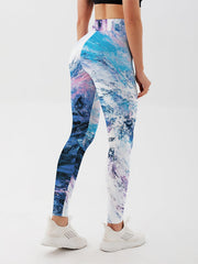 Colorful Print High Waist Yoga Leggings with Butt Lifting Effect