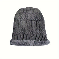 Velvet Winter Beanie Hat & Scarf Set for Men and Women