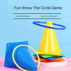Throwing Game with 5 Soft Marking Buckets and 10-20 Mixed Furrels