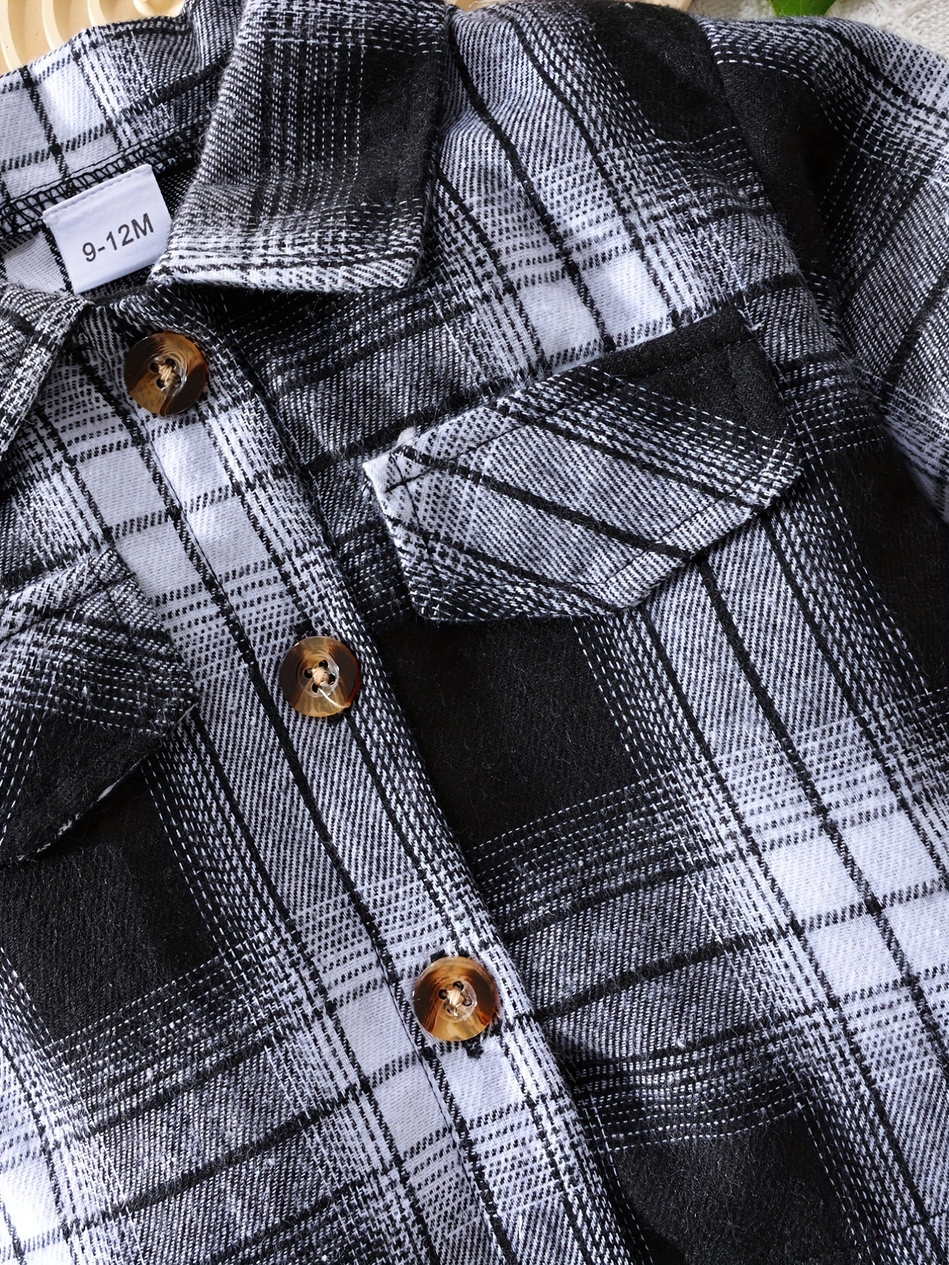 Baby Boy's Plaid Shirt Top Long Sleeve Coat