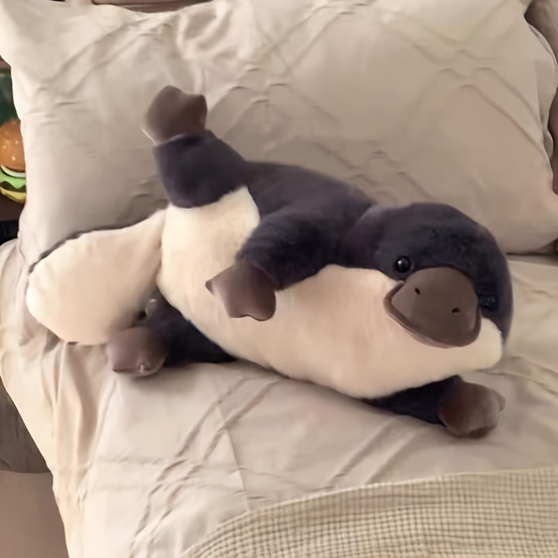 Dark Gray Plush Animal Soft Toy for Sofa & Bedroom Decor