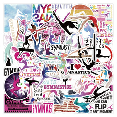 50Pcs Sports Gymnastics Series Graffiti Stickers Waterproof Decorative Stickers