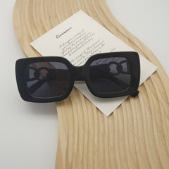 Men's Square Plastic Sunglasses with Case