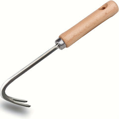 V-shaped Weeding Tool with Solid Wood Handle