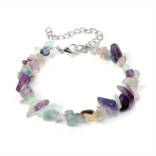 Natural Crystal Stone Irregular Bohemian Style Bracelet