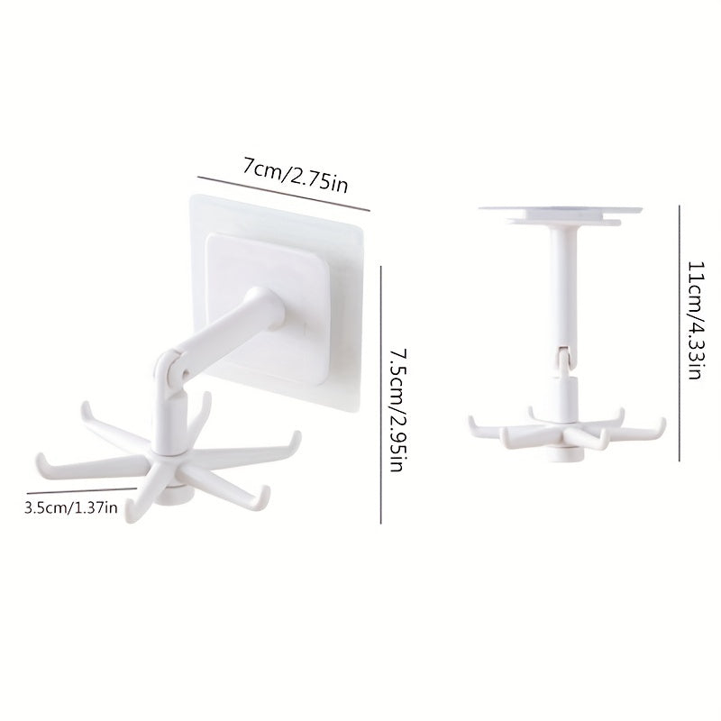Waterproof 360 Rotating Folding Hook Self Adhesive