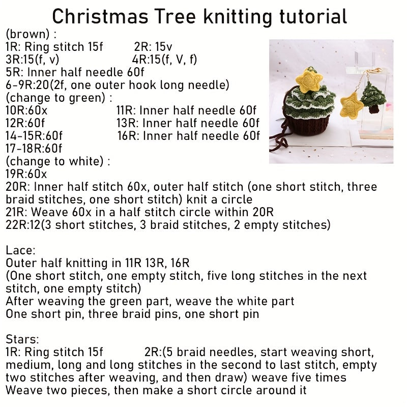 Christmas Tree Cake Bag DIY Crochet Kit for Adults Kids Beginner