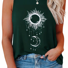 Sun & Moon Print Tank Top