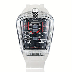 Engine Shape Men's Watch 16 Cylinder Transparent Wristwatch Men's Accessories