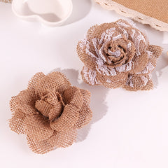 European American Sackcloth Flowers Christmas Wedding Party Shoe Hat Flower