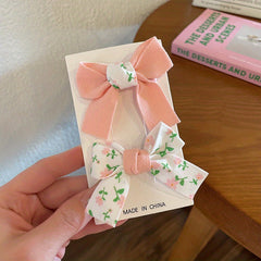 12pcs Sweet Flower Bow Hair Clips for Girls