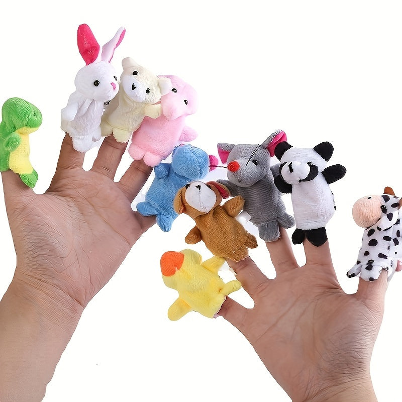 Plush Animal Puppets for Toddlers - Soft Stuffed Toys, Mixed Colors