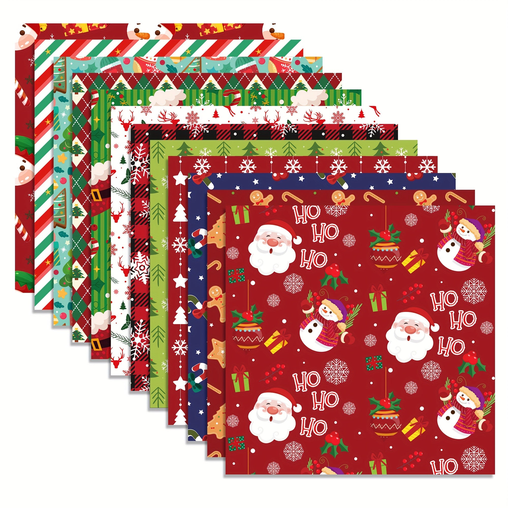 24 Sheets Double Sided Christmas Pattern Paper for DIY Background