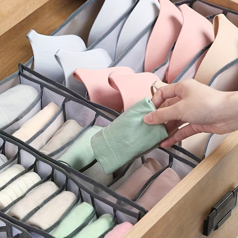 Mesh Grids Foldable Wardrobe Storage Organizer Bag