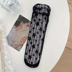 Floral Pattern Mesh Socks Semi Sheer Mid Tube Stockings