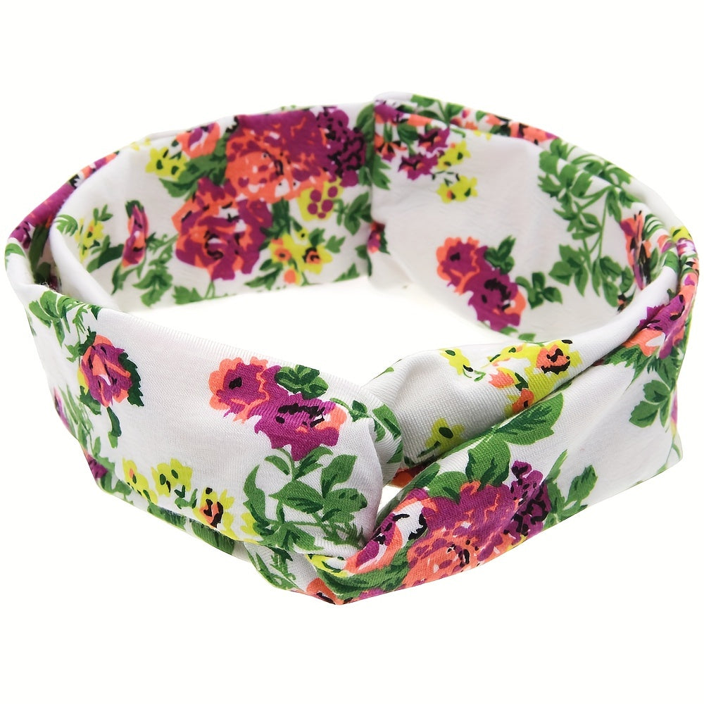5pcs Soft Knotted Headband Bow Hairband for Girls Kids Baby