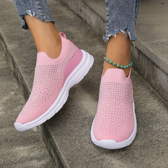 Women's Rhinestone Tennis Sports Shoes Lightweight Breathable Non slip