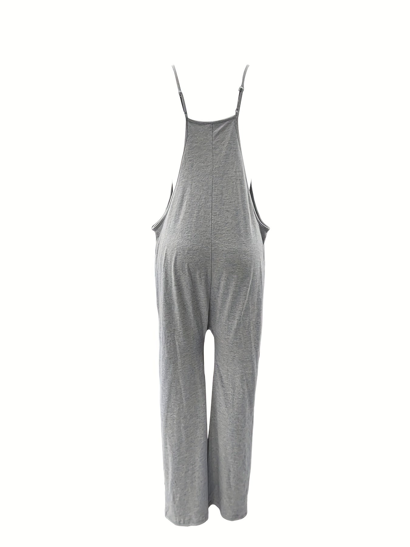 Patch Pocket Jumpsuit Spaghetti Strap Casual