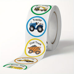 500 Cartoon Stickers Train Airplane Vehicle Car Labels for Rewards