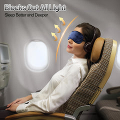 2pcs Blackout Soft Sleep Eye Mask Comfy Blindfold for Travel Nap Rest