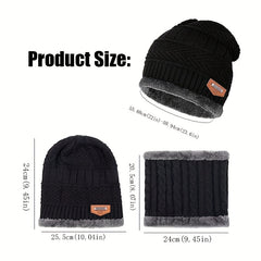 Winter Warm Beanie Hat & Scarf Gloves Set for Outdoor Activities