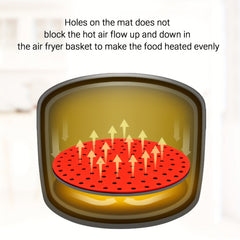 2pcs Non Stick Silicone Air Fryer Mats Heat Resistant Easy to Clean