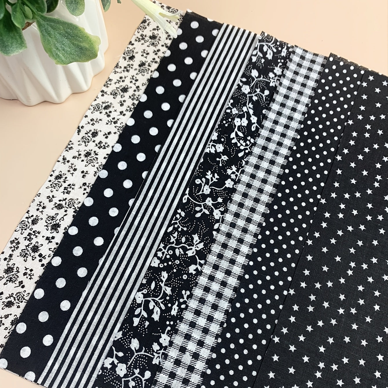 7pcs Cotton Fabric Printed Cloth for Sewing Quilting
