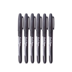 6Pcs Permanent Art Marker Pen Fine Point Waterproof Thin Nib Red 1.5mm