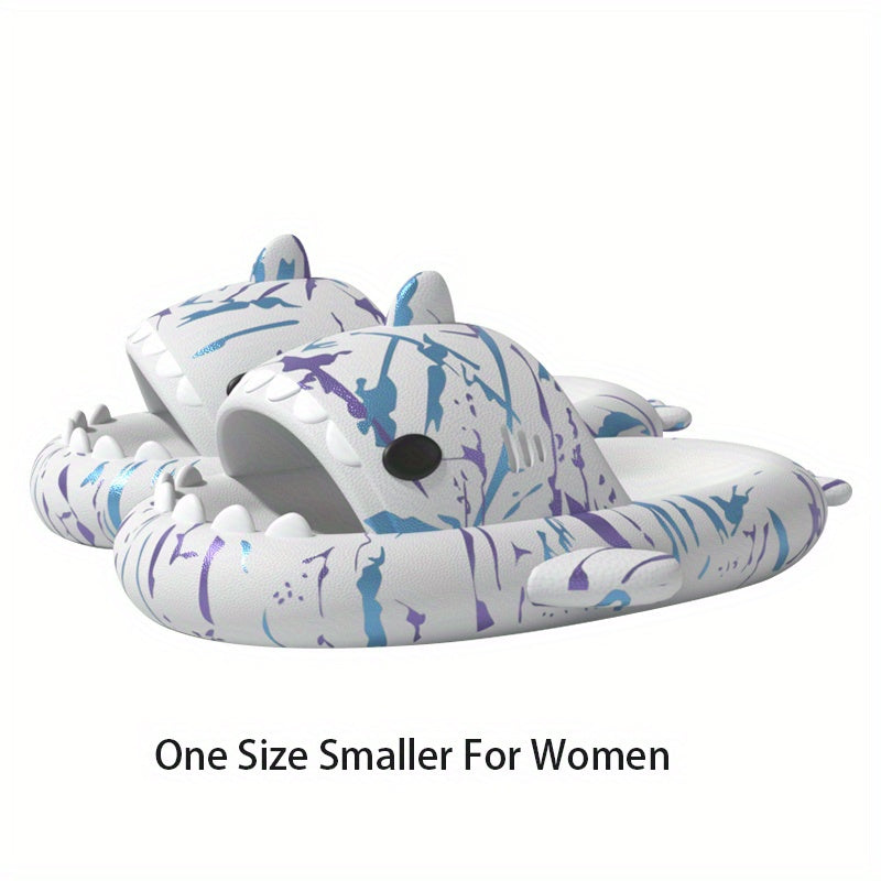 Cyber Punk Shark Slippers Cloud Slides Lightweight Non Slip Shoes