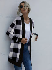 Graphic Print Knit Cardigan for Women