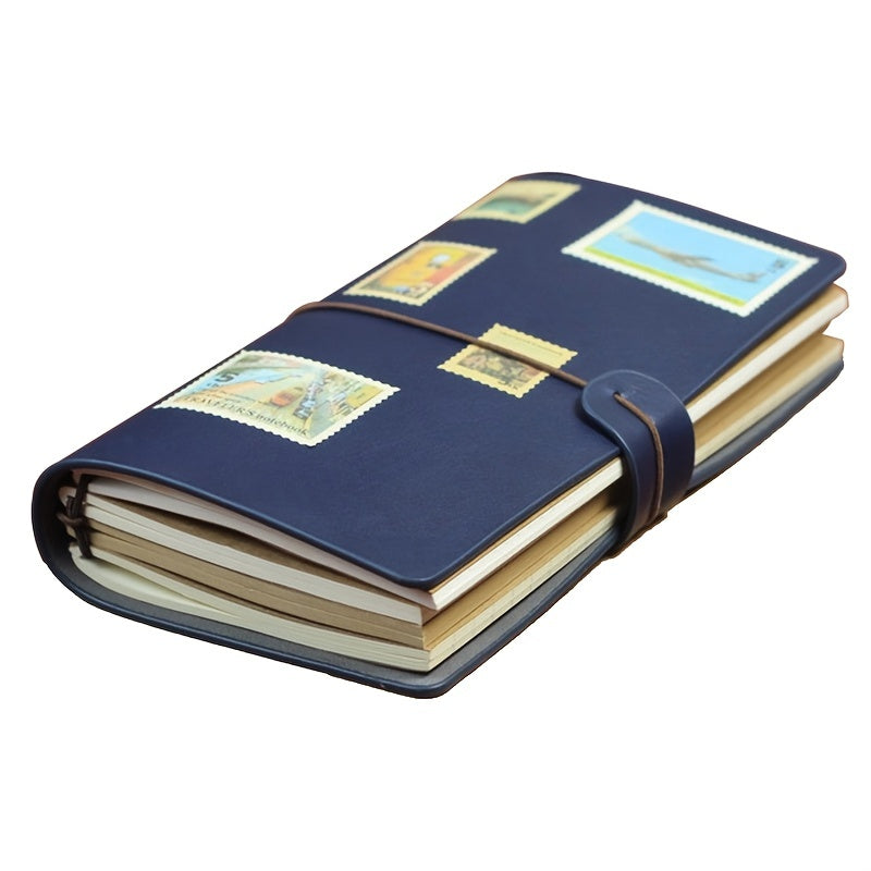 Vintage A6 Notebook Strap Credit Card Phone Holder Stamp Stickers