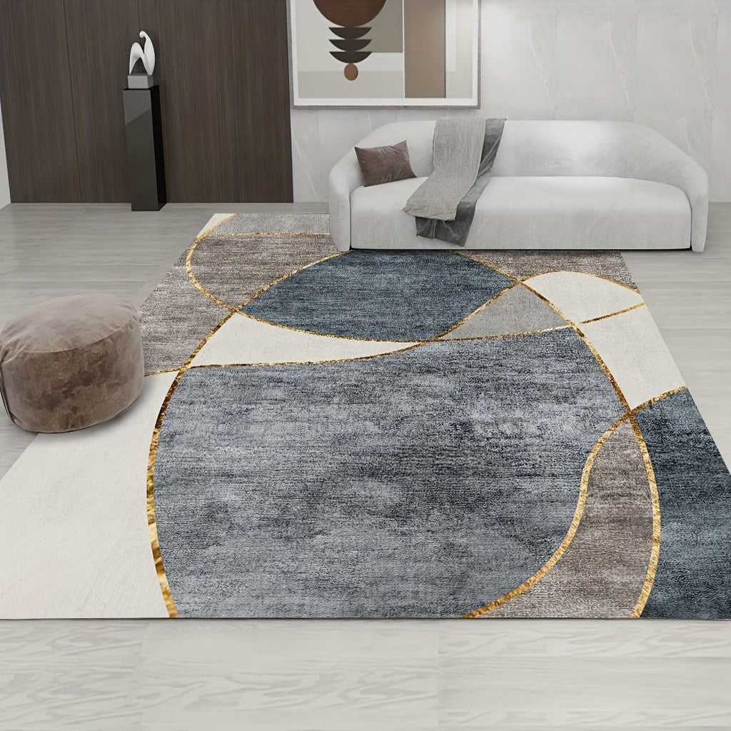 Nordic Geometric Pattern Area Rug Non-Slip Large Carpet Washable