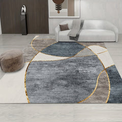 Nordic Geometric Pattern Area Rug Non-Slip Large Carpet Washable