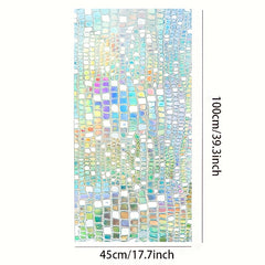 Privacy Window Film Stained Glass Rainbow Clings Sun Blocking Decor