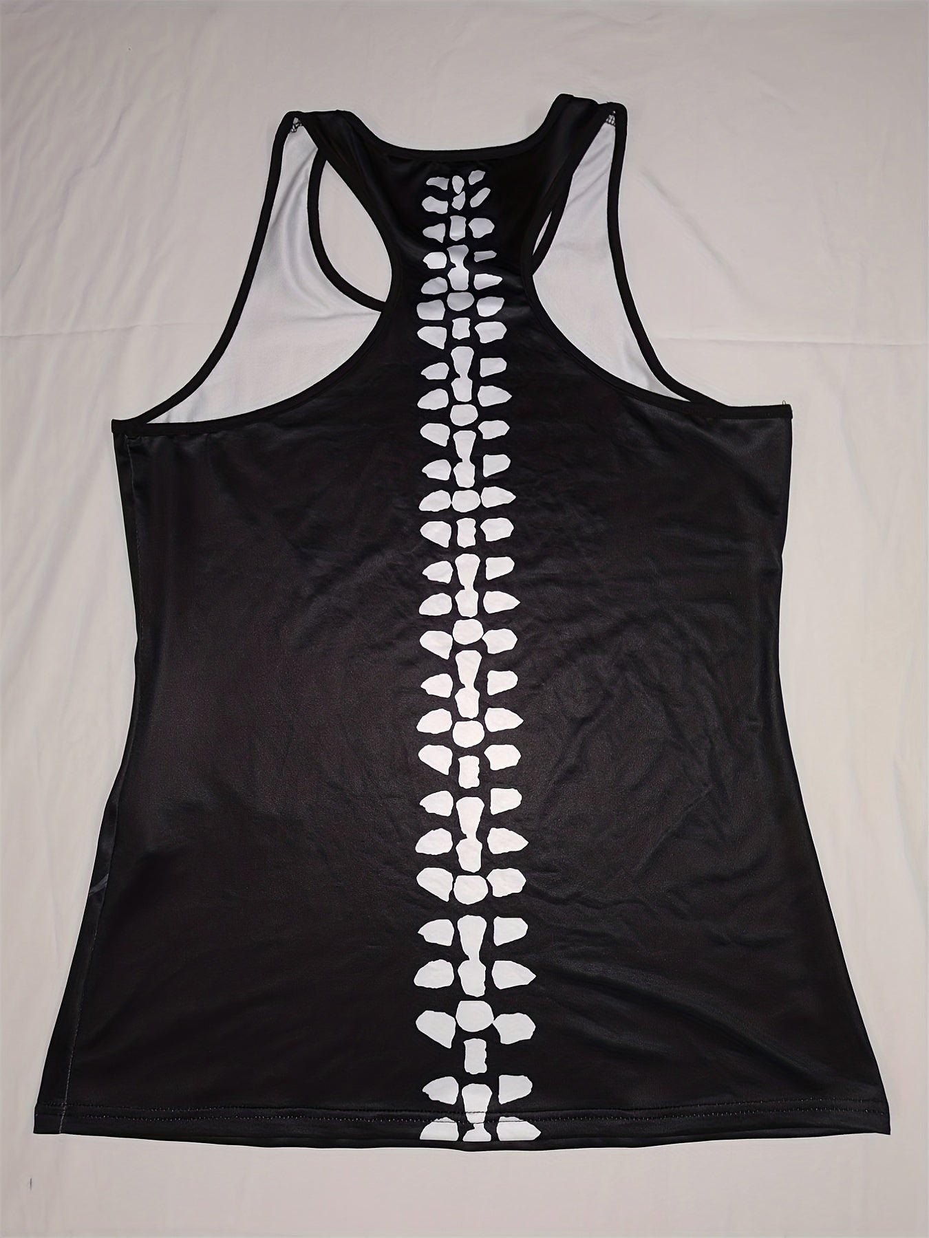 Goth Style Skeleton Print Tank Top