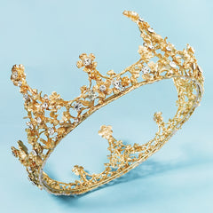 Baroque Alloy Flower Bridal Crown Hairband Headband Princess Tiara Wedding