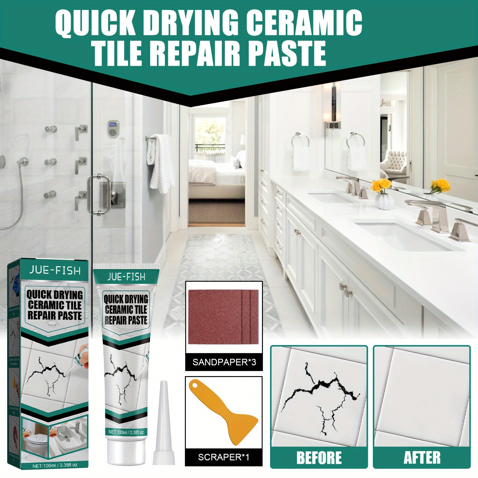 100ml Quick Dry Adhesive Tile Repair Paste for Engineers